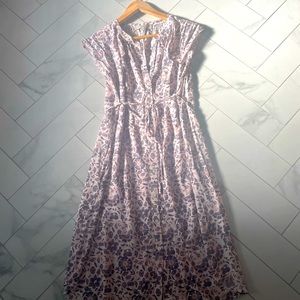 Ann Taylor Loft Maternity / Nursing Dress - Floral - Midi Length - Like New